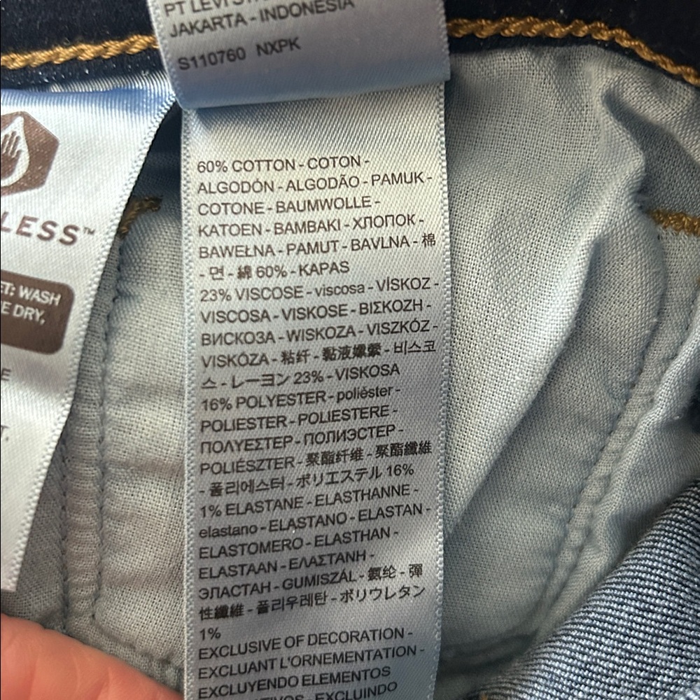 Levi’s Dark Wash Classic Bootcut Jeans Sz 31W/32L - Picture 8 of 9